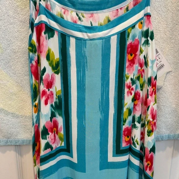 NWT Zara Floral Maxi Dress in Blue and Pink - Picture 3 of 8